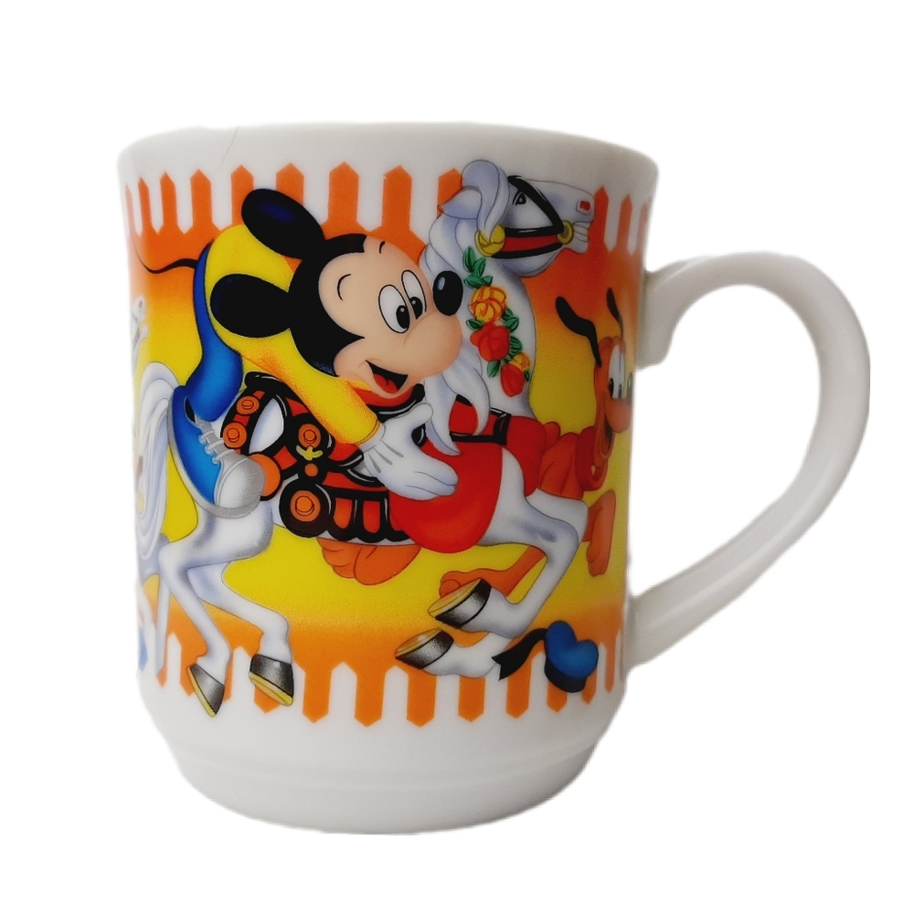 🍒 Vintage TOKYO DISNEYLAND Japan Carousel Mug Coffee Cup